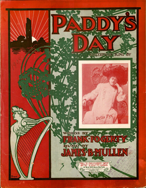 From our sheet music cataloger, a new blog post on Irish-American songs.Sheet Music 342; 337Houghton