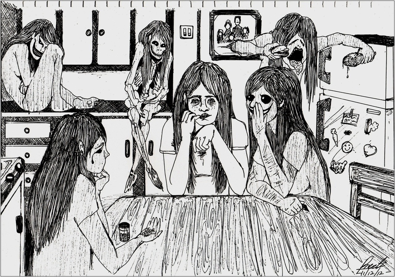 depresion-y-paranoia:  Mis demonios cada vez crecen más y más…