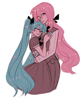   au where miku is an evil mistress abd luka is her evil servant idek