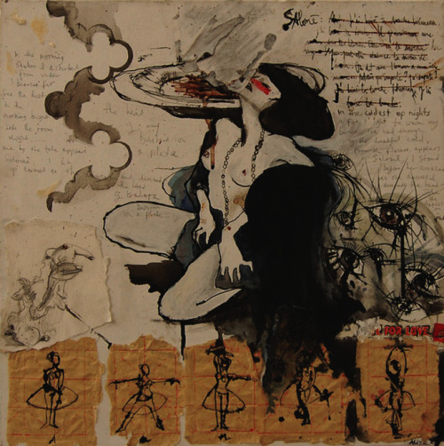 theboylooked-atjohnny:  Pete Doherty Artwork ‘Grace/Wastelands’ theboylooked-atjohnny