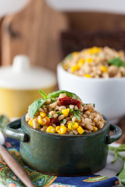 in-my-mouth:  Roasted Corn and Farro Salad