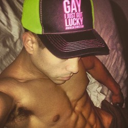 andrewchristian:  Who’s this model with the sexy abs? Comment, follow, and tag him below. A couple fans will receive an AC hat #actrophyboys #andrewchristian #sexy #abs #hat #nipslip #thatV #cutie