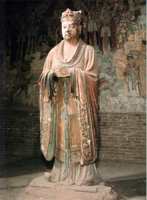 Statue of a Yuan dynasty (1271-1368)  courtier