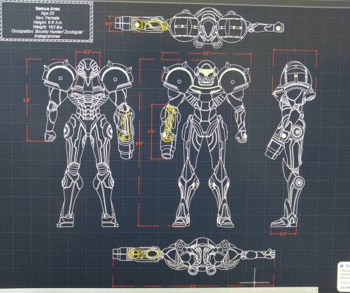 #samusaran on #blueprint Made with #autocad. Didn&rsquo;t really know much of the dimensions for som