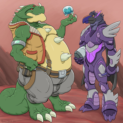 Sclaid, the Mini-Kraid brokers a dangerous deal with Averys the Chozo bounty hunter. The crafty rept