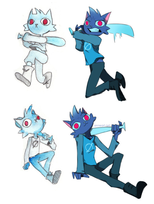 annearrt: traditional doodle vs finished digital illustration? I don’t know i was just trying 