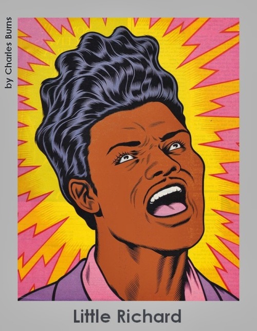 badblackbeatitudes: Little Richard - portrait by Richard Burns Gonna tell Aunt Mary ‘bout Uncl