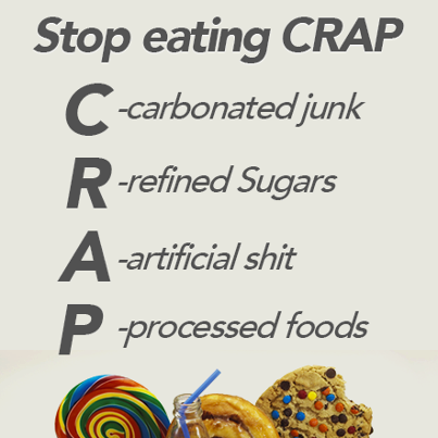 Stop eating crap TODAY.Practice yoga in every part of your life including how you eat. Mindful eatin