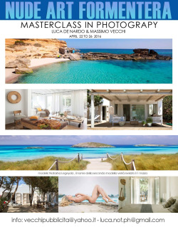 Nudeart Formentera Masterclass Photography - 22/26 Of April 2016