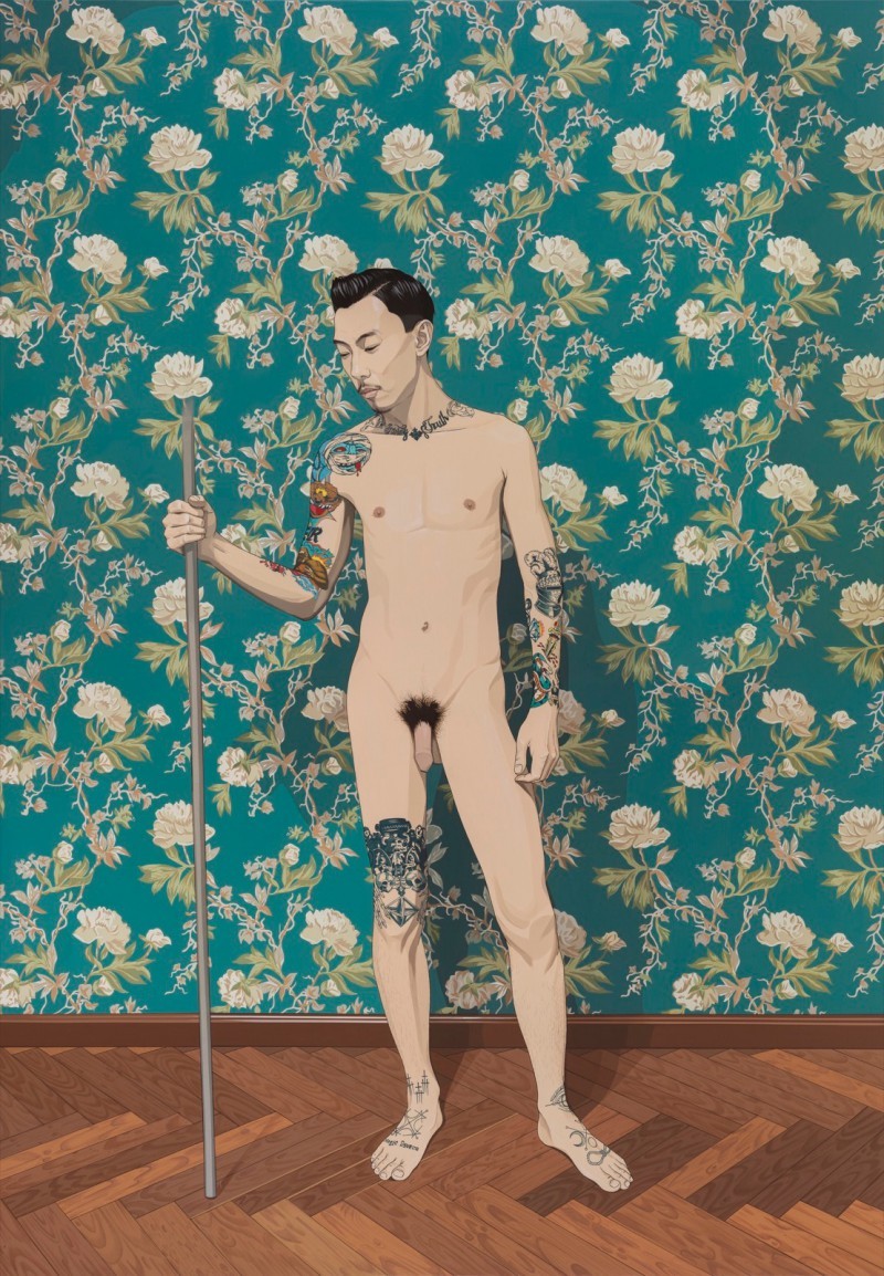 Chen Fei (Chinese, b. 1983), Big Model, 2017. Acrylic on linen, 290 x 200 cm.