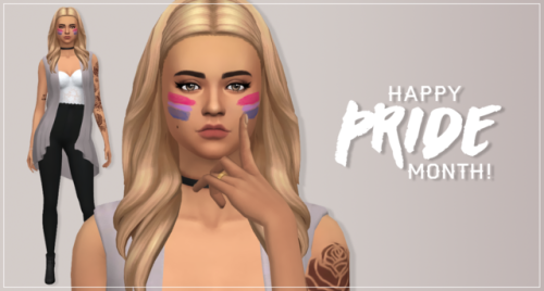 our-dazed-sims: HAPPY PRIDE MONTH!HAIR / FACE PAINT / TOP / JEANS