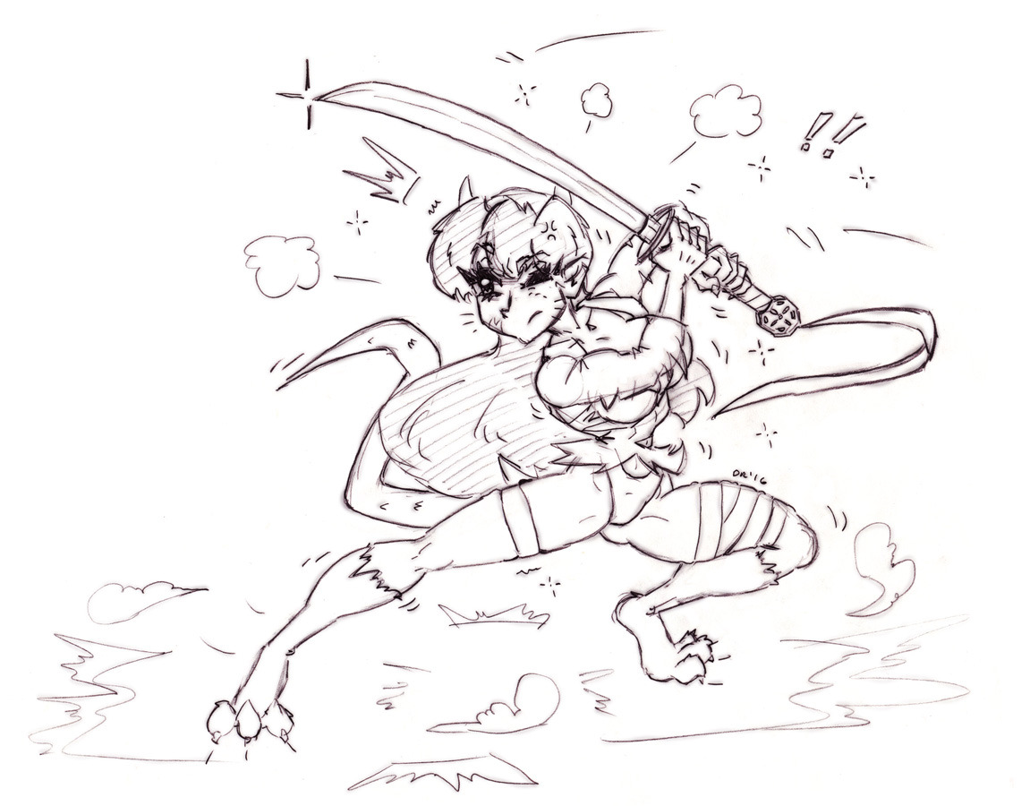dragonaur:  Ryu-chan about to slice something up! Ryu-chan © mkbuster   O oO!!!!