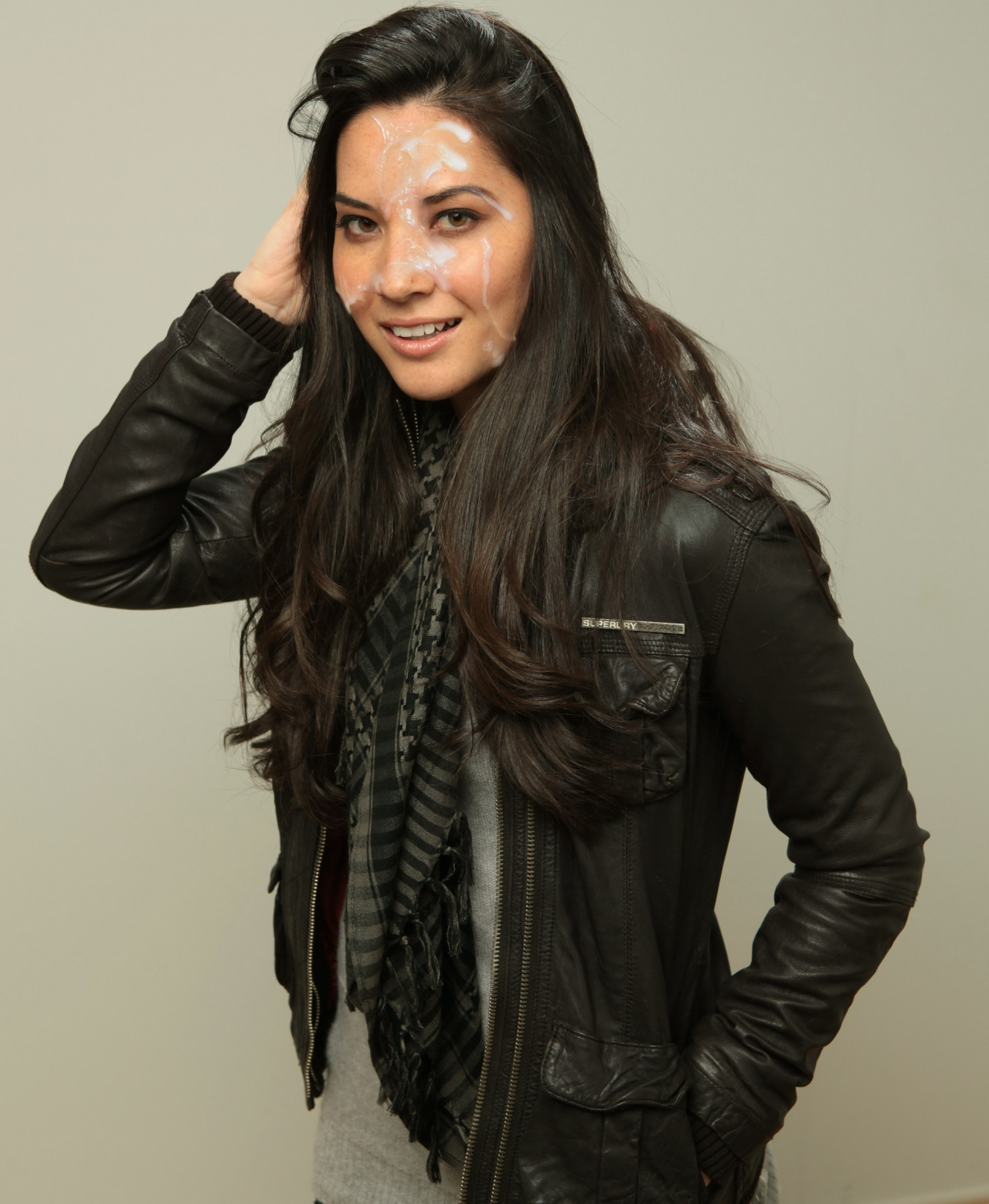 fuckyeahcelebrityfakes:Olivia Munn facial by BloodOxen