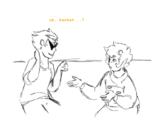 bettycrockerssketchbook: self indulgent scribbles; a comic more of this shit with karkat moirailing 