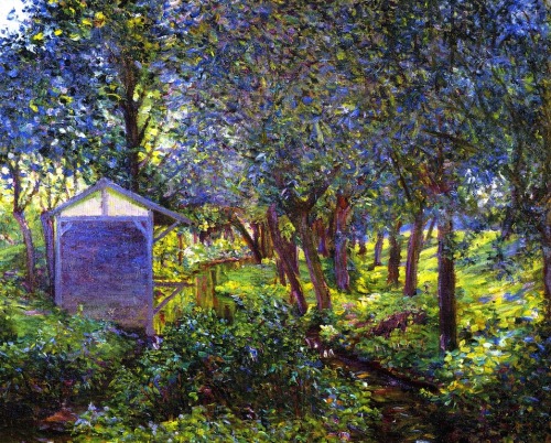 lilla-cabot-perry: Giverny Landscae, in Monet’s Garden, 1897, Lilla Cabot Perry