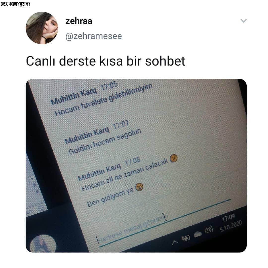 Canlı derste bi şey yapmak...