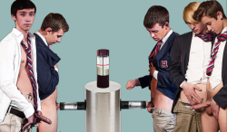 humanboyworld: The boys are split into two teams to play the cum challenge - they then take it in turns to let the machine milk them. The first team to fill the spunk-collector to the red line wins! 