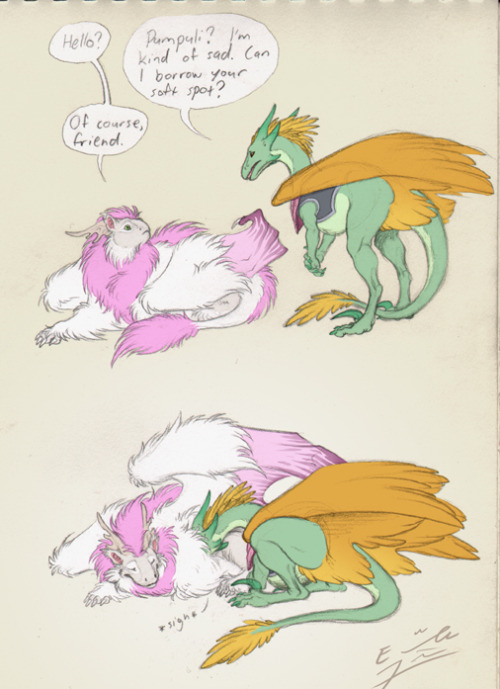 papermonkeyism:Soft spot by PaperiapinaHey, I colored it!
