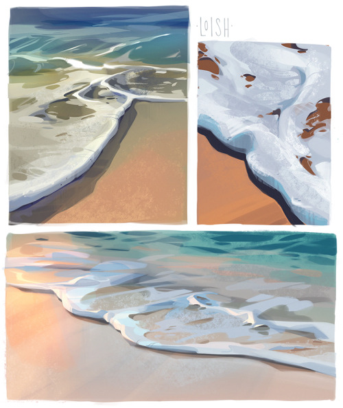 Some Summery Wave Studies! Inspired By Henry Wong’s Gorgeous Water Studies That He Did A Few Months