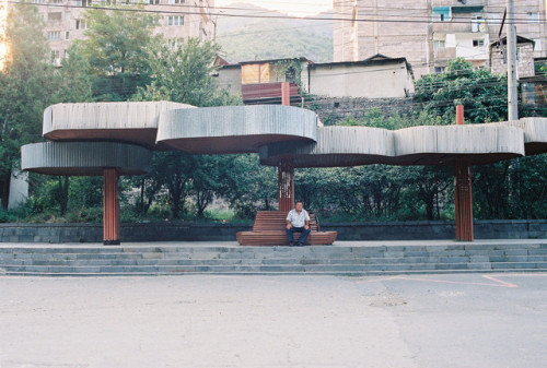 diogofalmeida: Bus stop. Kodak Portra 400. Alaverdi, Armenia August, 2016