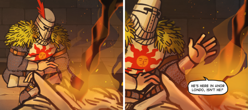 lordranandbeyond:Here’s this month’s comic update, finally featuring Solaire! You can thank @adultur