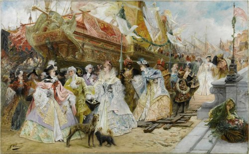 Georges Clairin -  The Arrival of the Guests, Venice Georges Clairin - The Royal Entourage Georges