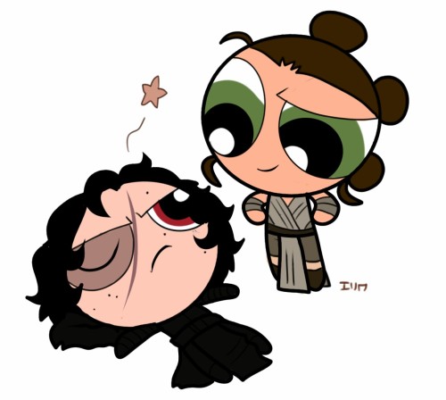 kabuki-akuma:PPG! Rey and Kylo Ren!Cute!!!