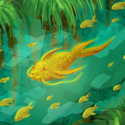 bianabova:Close ups of “The Golden Fish” ✨#instaart #art #illustration #visdev #conceptart #digitala