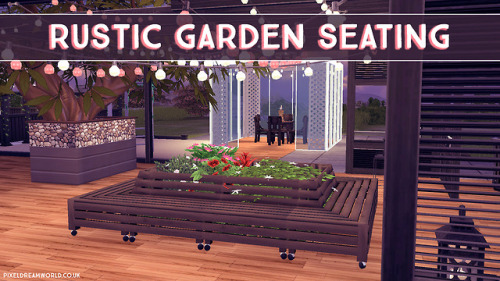 RUSTIC GARDEN SEATING6 wooden crate seating options.♥    6 NEW MESHES BY ME♥