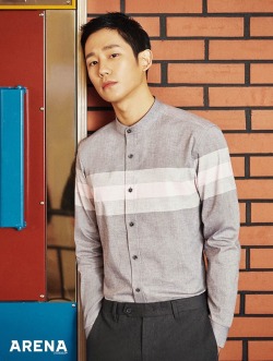 stylekorea:Jung Hae In for  Arena Homme Plus Korea March 2018. Photographed by Park Jungmin 