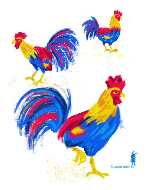 rabbittownart: Game 51 Round 01 Rooster topics: Rooster