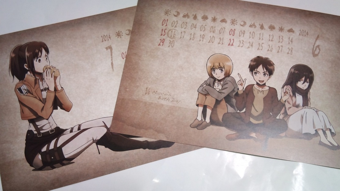 leviskinnyjeans:  leviskinnyjeans  Shingeki no Kyojin School Calendar  
