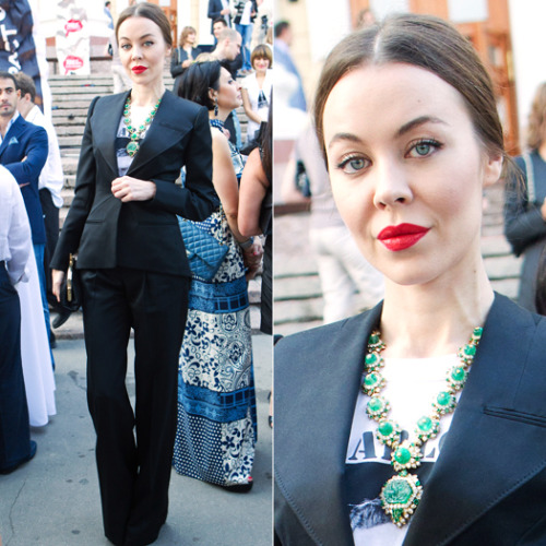 ulyanastreetgame:Ulyana Sergeenko attending the “Silver Shoe” awards in Moscow, June 2011.#UlyanaWea