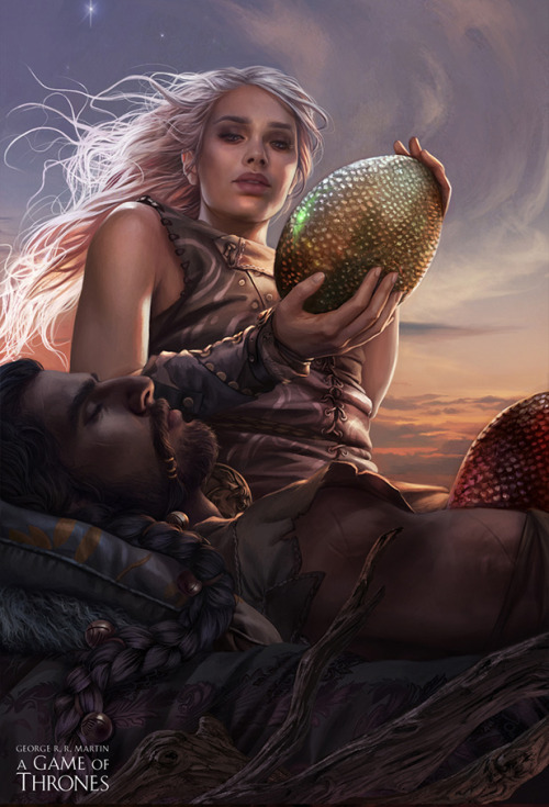 geekynerfherder: ‘Daenerys & Khal Drogo’ by Magali Villeneuve Interior illustration from ‘A Game