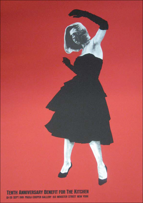 Poster promoting the Tenth Anniversary Benefit for The Kitchen, Robert Longo, 1981 From the new Kitc
