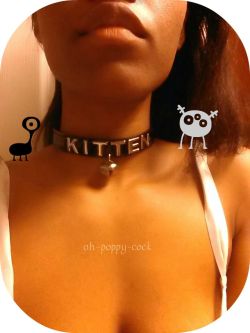 oh-poppy-cock:  Bought a new collar for a special someone~ PINK BLACK