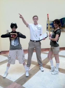 stoned-levi:  leviisenpai:  Can we talk about these amazing copslayers at AFO??  If you know them, send me their tumblrs or any other websites so i can credit them!!  BEST. AU. EVER. EVERYONE GO HOME, THEY WIN THE CON.