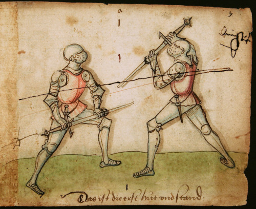 Jörg Wilhalm, Fechtbuch, Fencing book, 1520. Including blood &amp; deathblow. Ink drawing. Oettingen