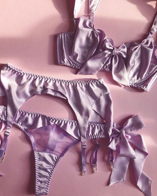 martysimone:  Na-Na Underwear | Marie Antoinette • stretch satin + tulle set in Lavender