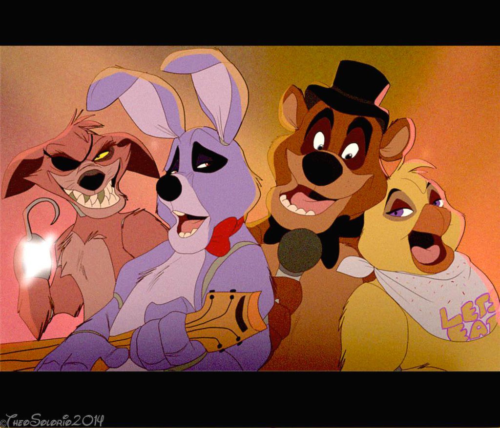 hyenadip:  catbountry:  geltydrake:  If Don Bluth made Fnaf! Not my art but… it’s