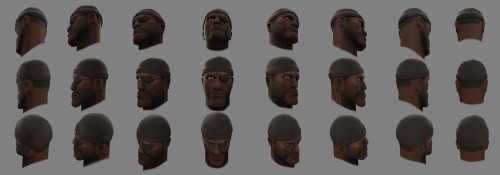 tf2-daesdemona: Schweinkrams asked for a complete reference chart of the mercenaries faces, so here 