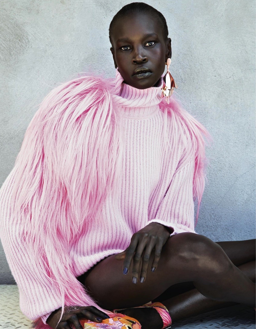 pocmodels:Alek Wek by Carin Backoff for  Evening Standard Magazine -   September