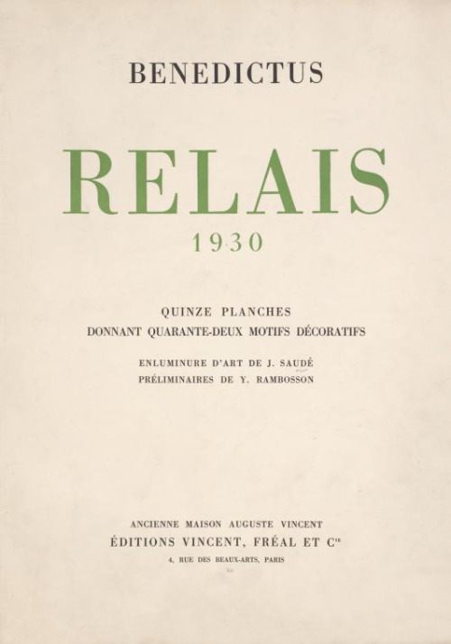 Benedictus Relais, 1930. A portfolio of Art Deco prints, Paris. Via NYPL
