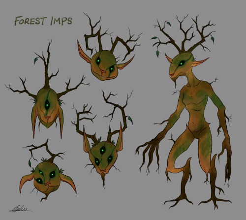  Forest Imps concept art The thing I enjoy most about drawing these guys is that I can be as wobbly 