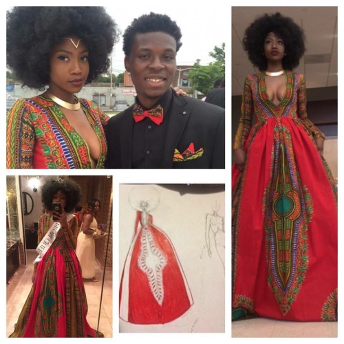 toughpearls: This 18 year old girl Kyemah McEntyre designed an AMAZING prom dress!!! She looks like 