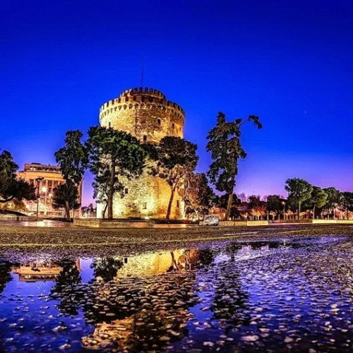 The White Tower of Thessaloniki, Macedonia,Greece.Ο Λευκό&sigma