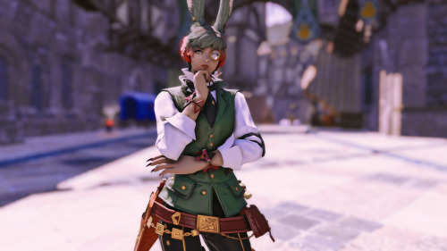 hello i got GSM to lv80 and kouneli can finally wear the postgame bartender glam of my dreams, pleas
