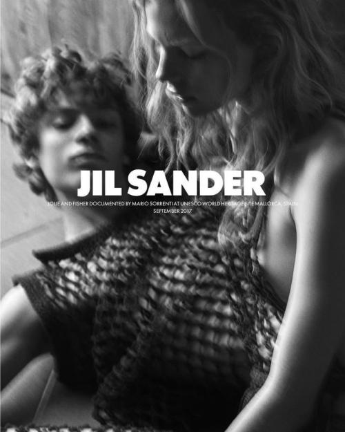 menandfashion: JIL SANDERSpring/Summer 2018 campaign Jolie Alien and Fisher Smith by Mario Sorrenti