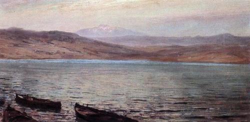 artist-polenov:Tiberias (Gennesaret) lake, 1881, Vasily Polenov