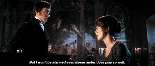 periodramasource:You mean to frighten me, Mr. Darcy, by coming in all your state to hear me.